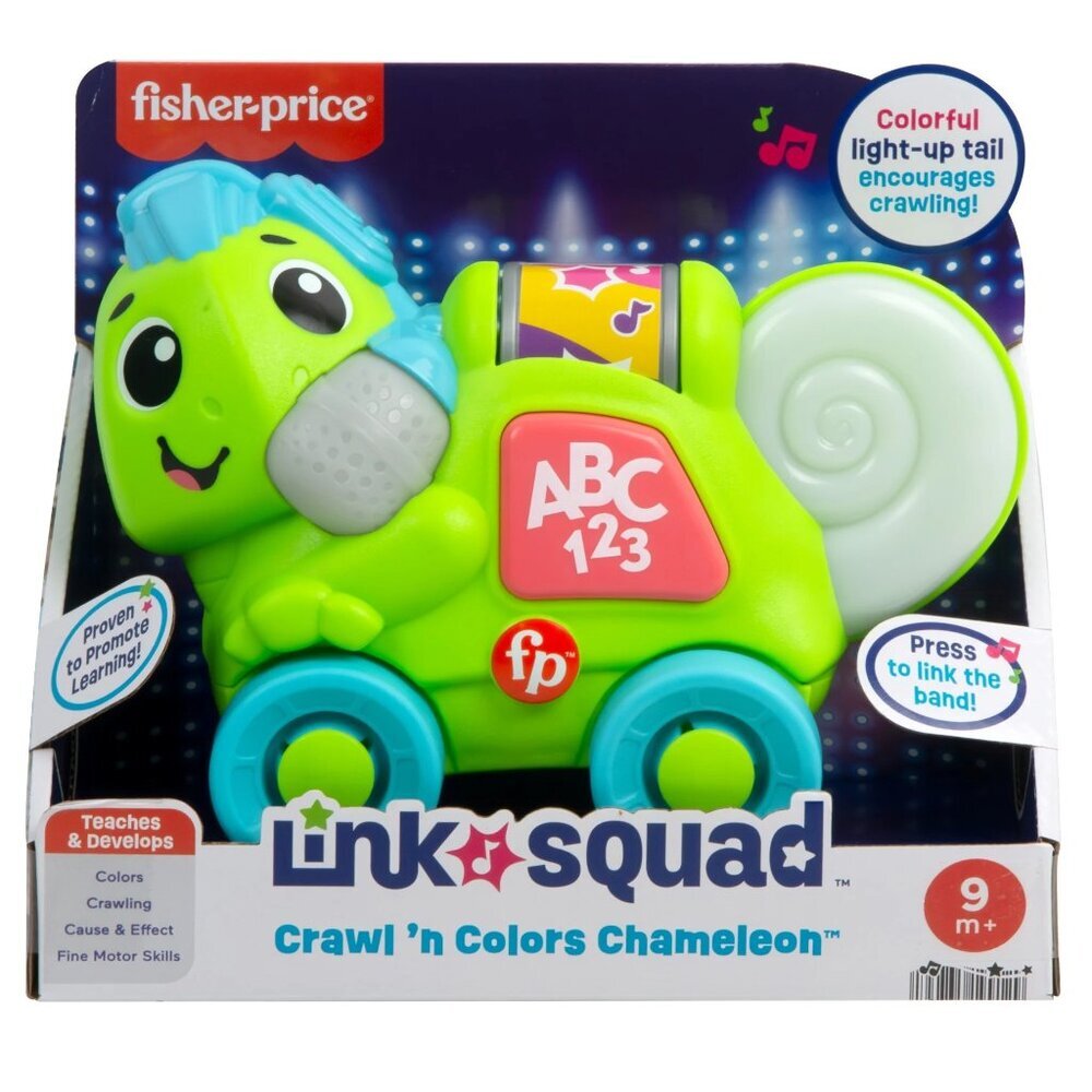 Fisher-Price Link Squad Crawl 'n Colors Chameleon Toy Music Lights 9m+
